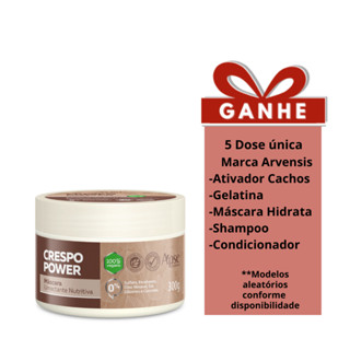 Máscara Umectante Nutritiva Apse Crespo Power 300g + Kit Degustação Arvensis Chacos Naturais