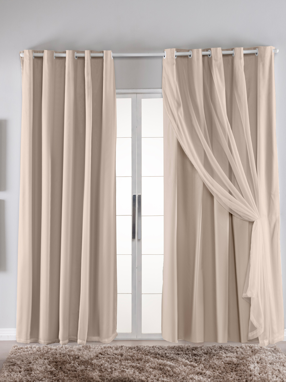 Cortina com Blackout PVC com Tecido Voil 4,00 metros 4,00 m x 2,50 m Varias Cores PROMOCAO em Oferta na Shopee