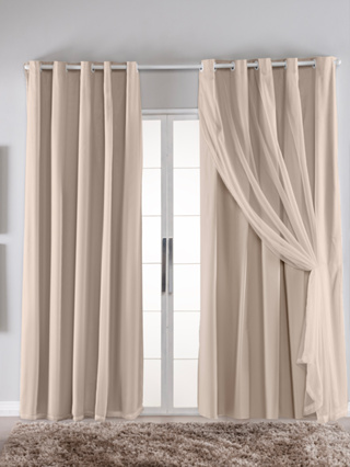 Cortina com Blackout PVC com Tecido Voil 4,00 metros 4,00 m x 2,50 m Varias Cores PROMOCAO em Oferta na Shopee