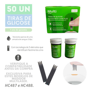 50 Tiras De Glicemia Medição Medir Glicose Teste Auto Code
