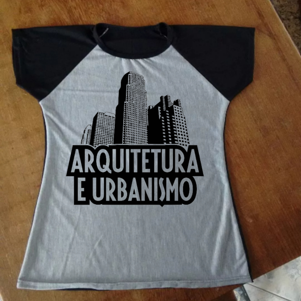 Camiseta de Arquitetura e Urbanismo - Raglan Feminina