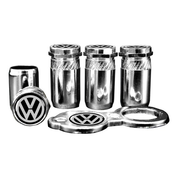 Tampa Bico Pito De Pneu, Válvulas Cromado Modelo Volks