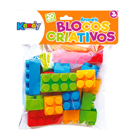 Blocos De Montar Com 20 Unidades - Estimula Criatividade Crescimento E Desenvolvimento em Oferta na Shopee