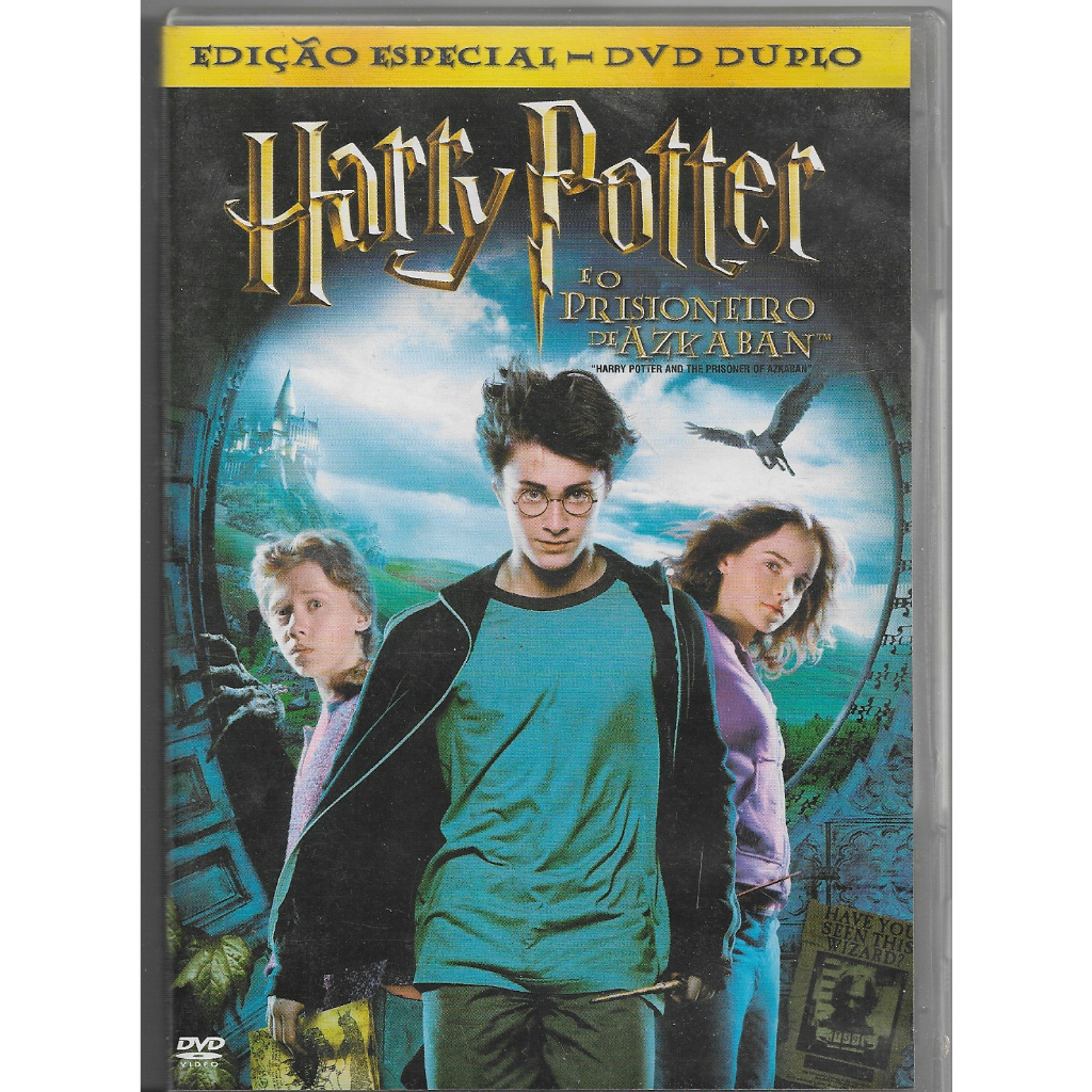 DVD Duplo Filme Fantasia Harry Potter e o Prisioneiro de Azkaban Edição Especial ( Original, Usado )