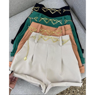 Short Feminino Alfaiataria Com Cinto Coração em Oferta na Shopee