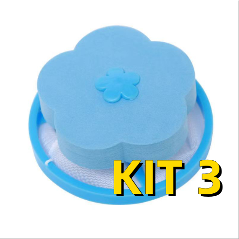 Kit C/3 Coletor Tira Pelos E Fiapos Flutuante Para Máquinas De Lavar Lavadoura Coletor De Pelos Filtro em Oferta na Shopee