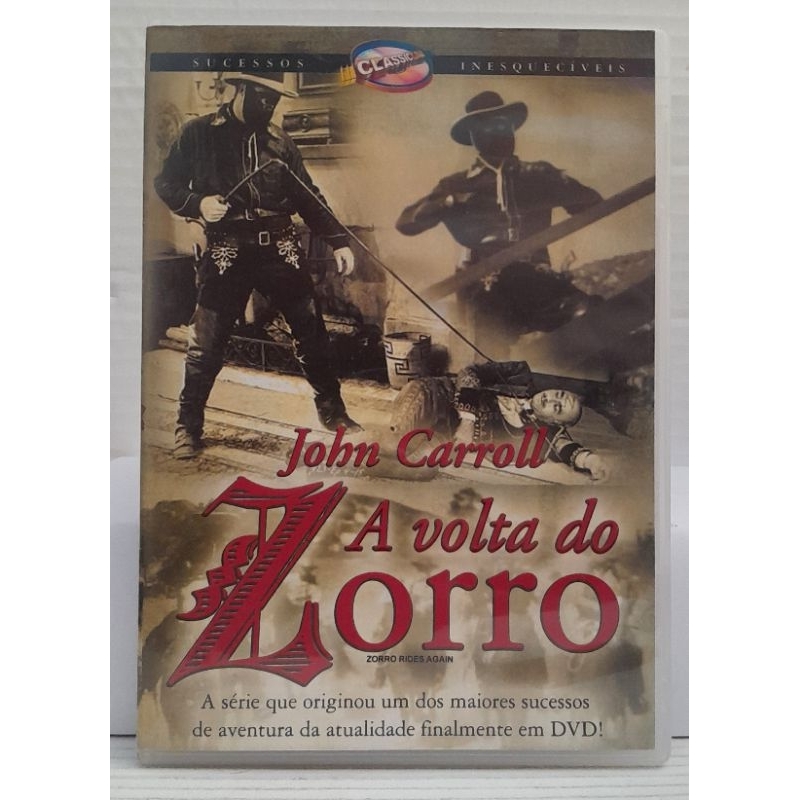 Dvd A Volta do Zorro - John Carroll - Original Usado