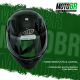 Capacete EBF E08 Escamoteavel Fast Preto Prata - EBF Capacetes