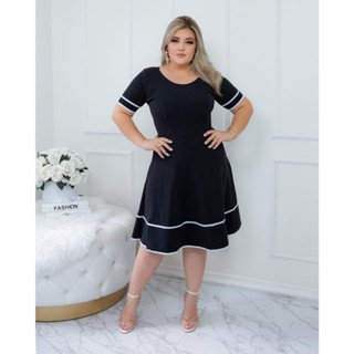 Vestido Midi Godê Evangélico Moda Clássica Feminina