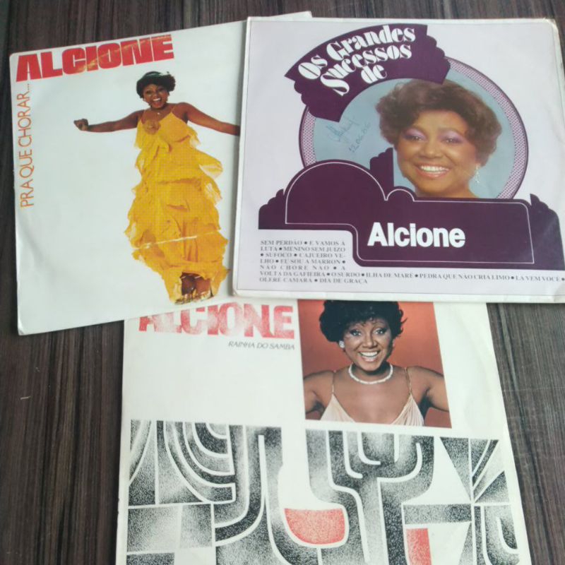 Vinil LPs Alcione - Nosso nome: Resistência - Pra que chorar - Almas e Corações - Rainha do samba - Os Grandes Sucessos