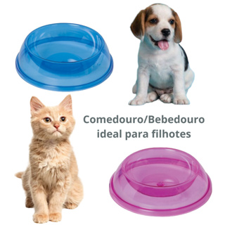 Comedouro e Bebedouro Filhote Cristal, 180ml Tudo Pet para Cães/Gatos - Polymer em Oferta na Shopee