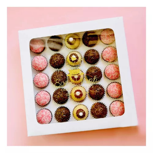 Caixas 25 Doces 20x20cm Docinhos, Brigadeiro, Beijinho KIT 5~20 em Oferta na Shopee