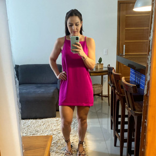 Vestido Feminino Crepe Costa Aberta Moda Verão Promoção