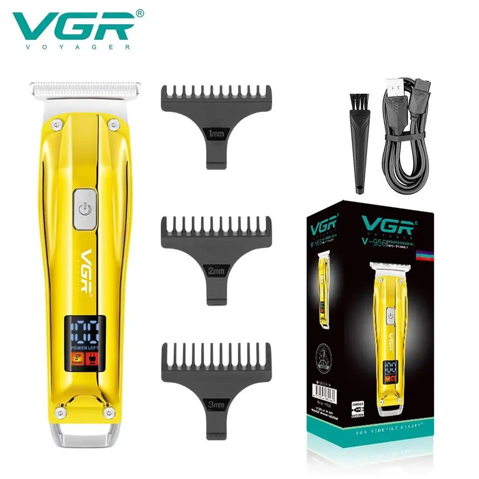 Vgr máquina de cortar cabelo elétrica Bivolt máquina de corte de cabelo sem fio recarregável aparador de cabelo portátil para homens V-956 medidor de carregamento