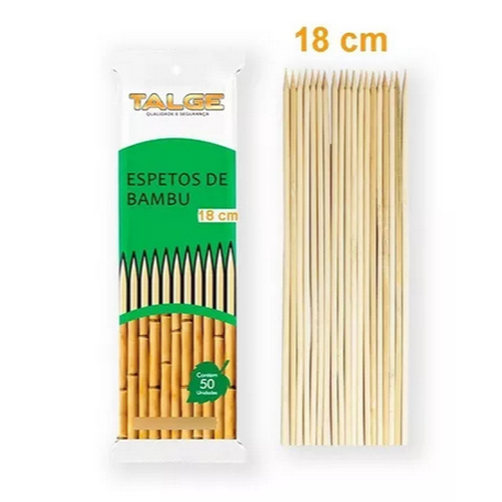 Espeto De Bambu 18cm - Churrasco Espetinho Palito 18 Cm C/ 50unidades em Oferta na Shopee