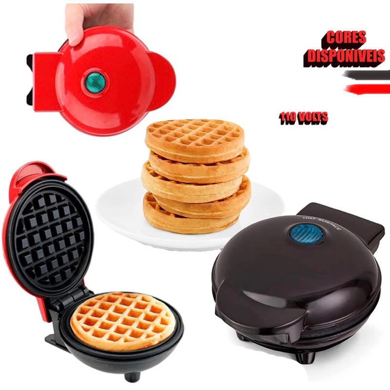 Máquina Para Fazer Waffle Pequena Portátil 110v e 220v 350w mini lanche elétrico weifol