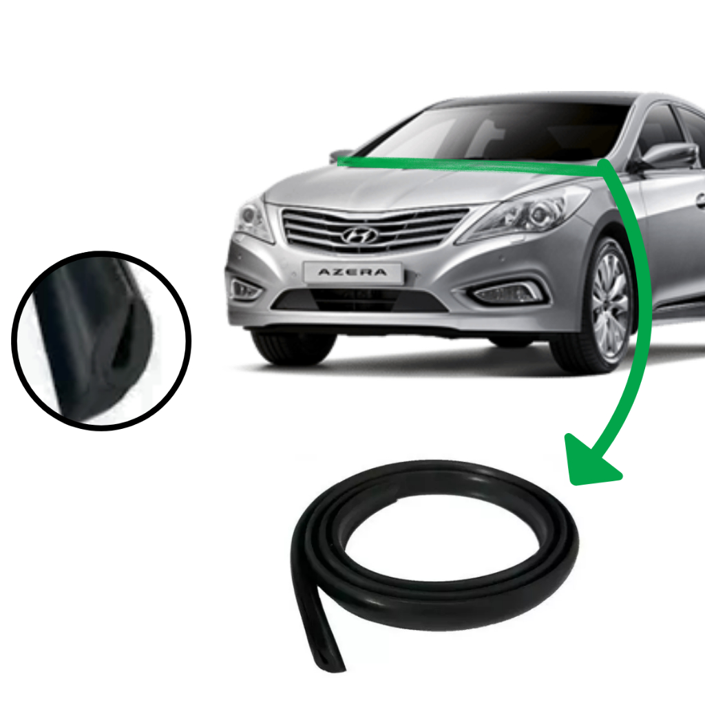 Borracha Friso Acabamento Churrasqueira Parabrisa Compatível Hyundai Azera