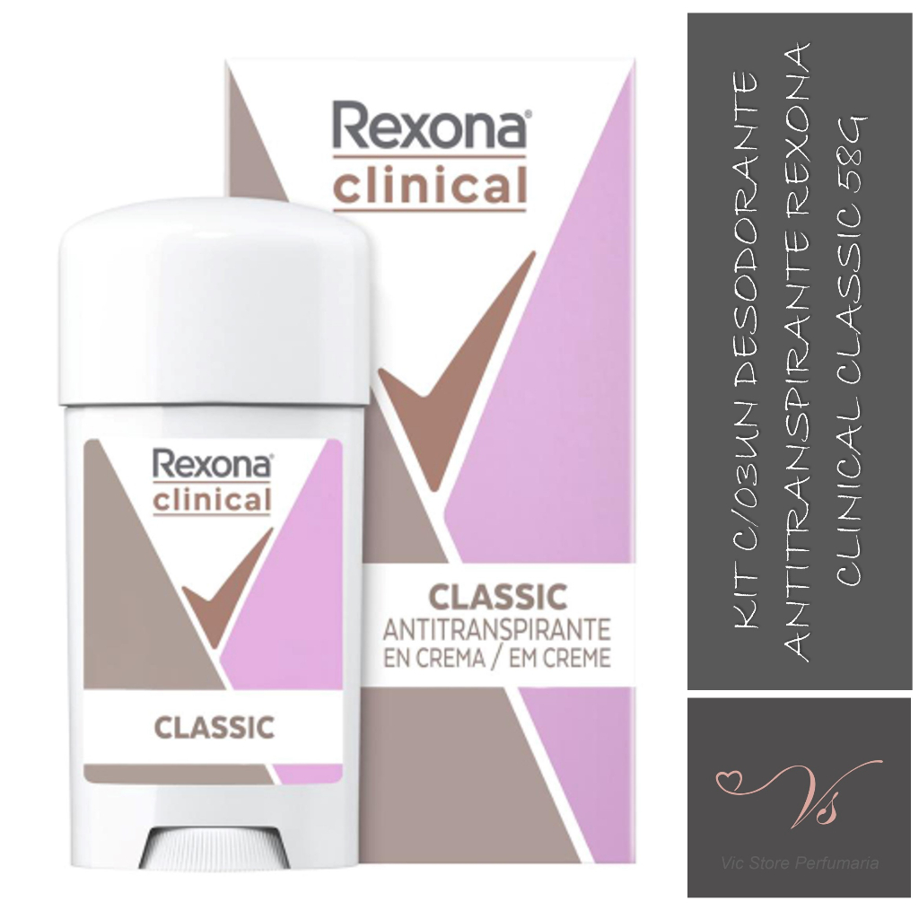 Kit com 03un Desodorante Antitranspirante Rexona Clinical Classic 58g