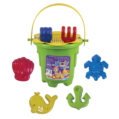 Balde E Kit Praia Tamanho M - 8 Acessórios -  Litoral E Parques - Cerificado Inmetro QUEEN SHOP em Oferta na Shopee