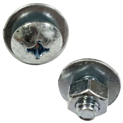Parafuso Placa Moto Philips Arruela E Porca Par