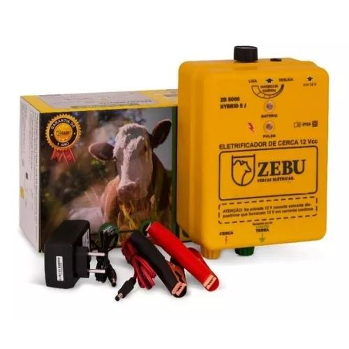 Zb5000 Hybrid Eletrificador Cerca Zebu Solar Bateria, Bateria E Solar