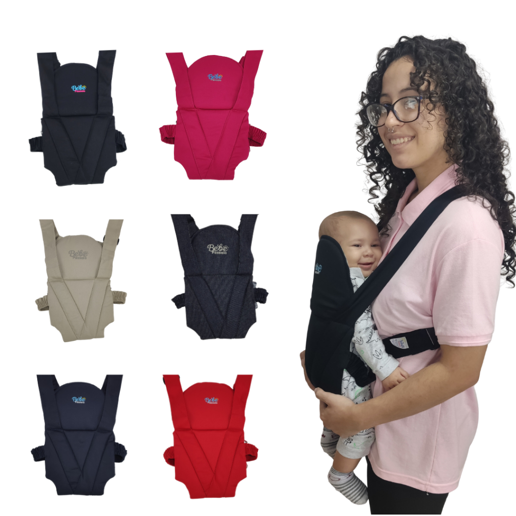 Canguru Para Bebê Infantil Baby Passeio com Fechamento Click Confortável e Alça Ajustavel
