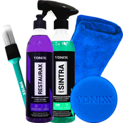 Sintra Fast Limpador Interno Restaurax Revitalizador Externo Pincel Vintex Pano Aplicador