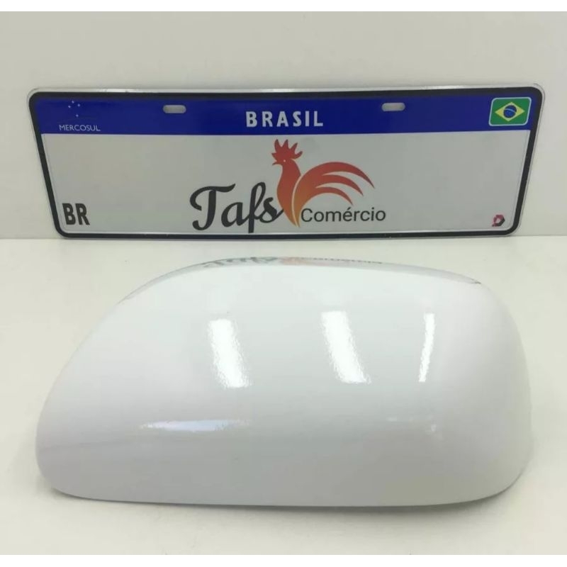 Capa Retrovisor Toyota Etios 2010 a 2013 Lado Esquerdo Branco Polar Original Toyota