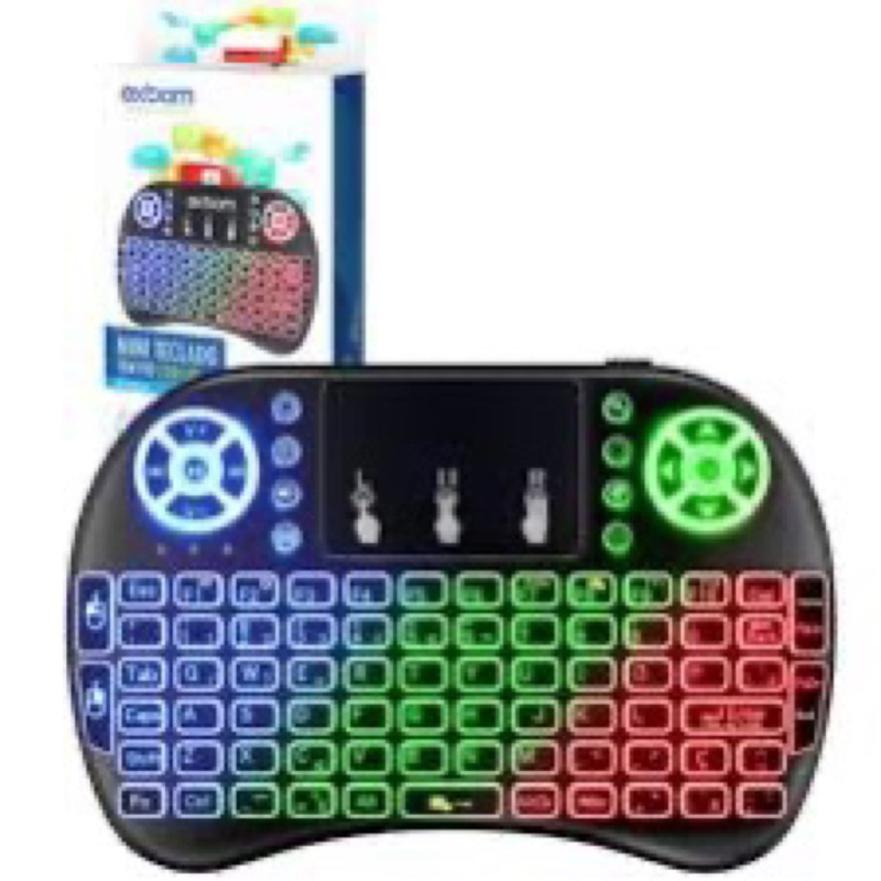 Mini Teclado Iluminado Com Led Rgb Wireless 2.4G