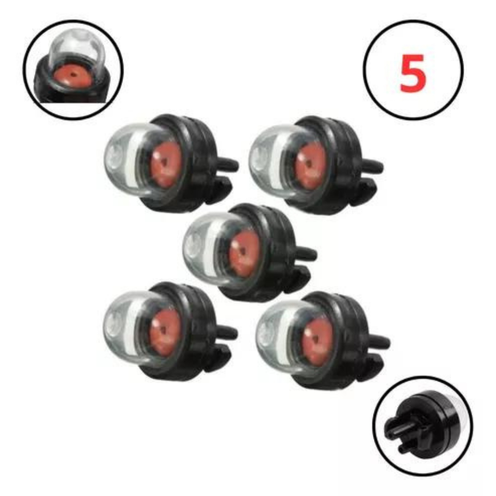 Kit 05 Bulbo Injetor Bomba Motosserra Carburador Husqvarna E Walbro