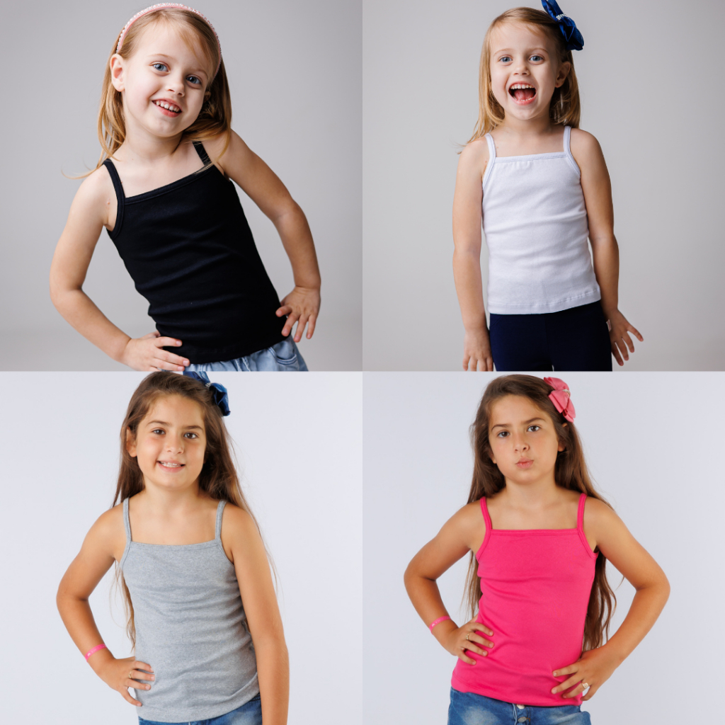 Kit com 4 Blusas de Alcinha Para Menina 1 ao 14 Anos - Infantil em Oferta na Shopee