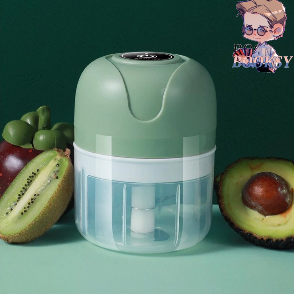 Mini Processador Triturador Moedor Elétrico Carne Vegetais Alho Fruta Amendoim Recarregável USB