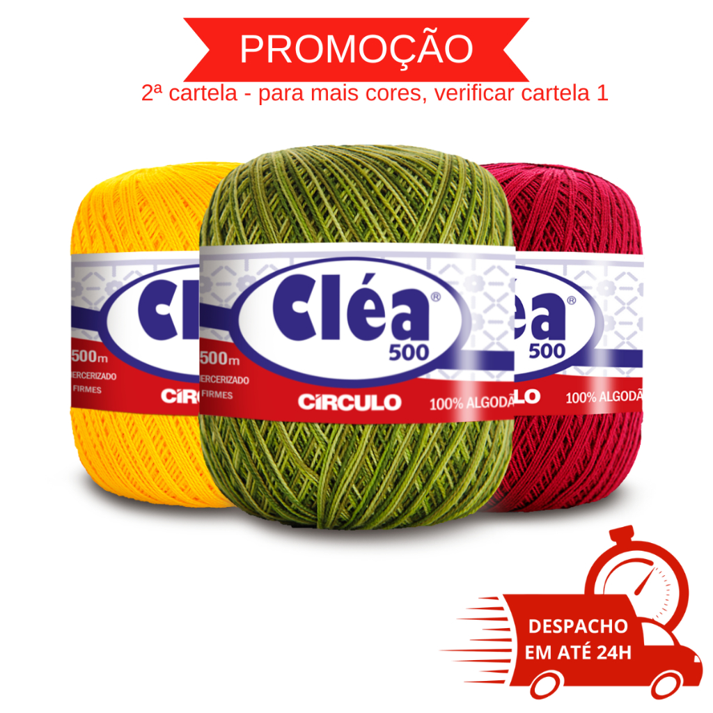 Linha Cléa 500 Metros Marca Circulo - 75g CARTELA 2 em Oferta na Shopee