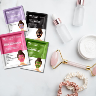 Kit com 10 20 30 Máscaras Facial Faciais Max Love Skincare Cuidados com a Pele