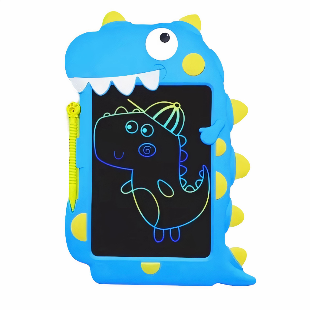 Tablet Lousa Mágica De Dinossauro Para Escrever e Desenhar Infantil Tela LCD