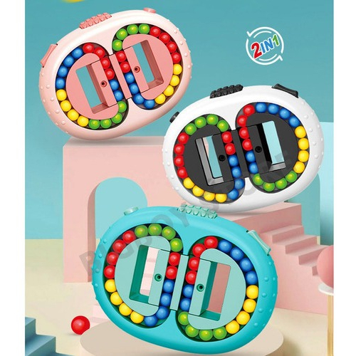 Cubo De Feijão Mágico Brinquedos Girando Descompressão Beads Puzzle Cubo Mágico Crianças Anti-Stress em Oferta na Shopee