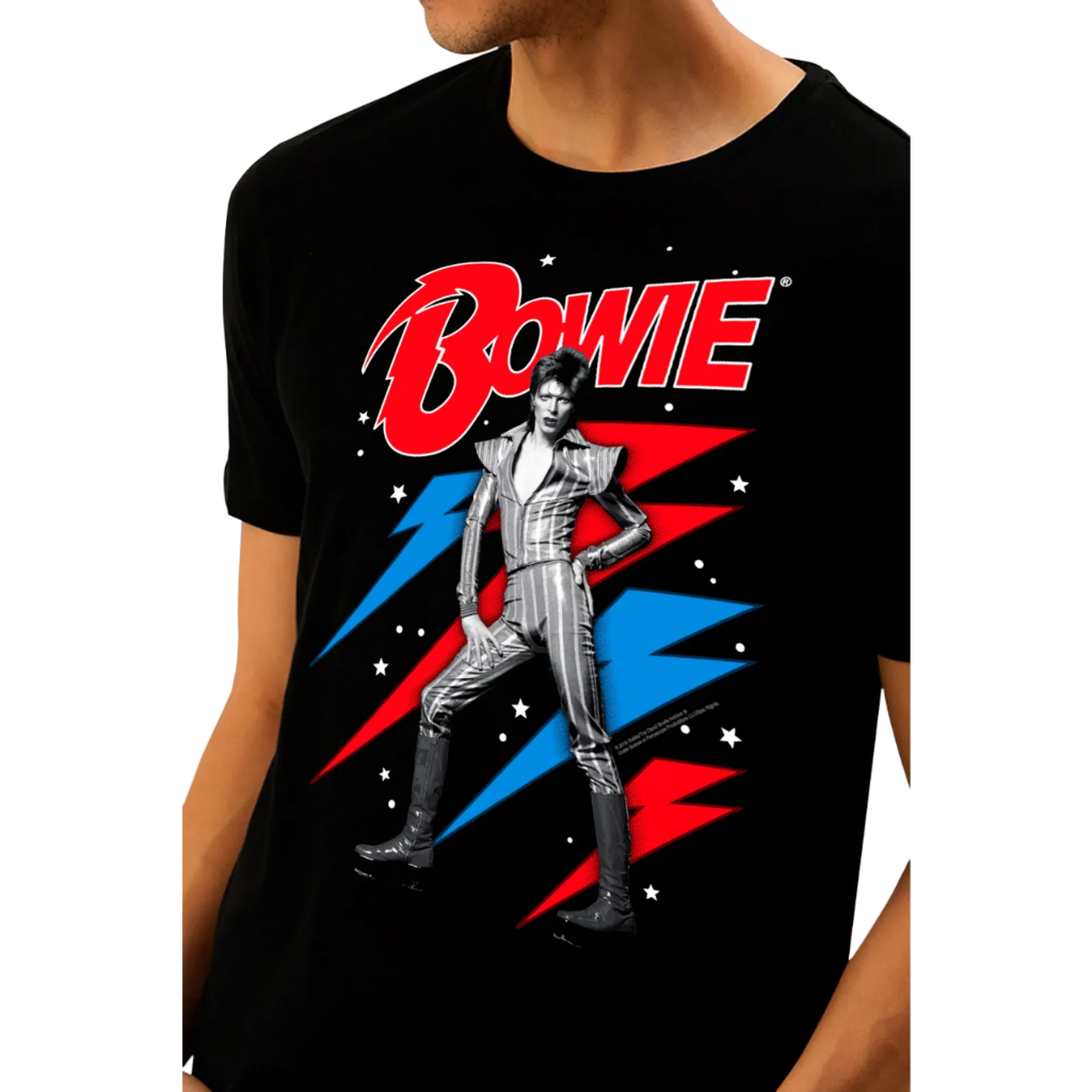 Camiseta David Bowie Rebel Rebel Blusa Adulto Oficial Licenciado Banda de Rock Unissex Of0221