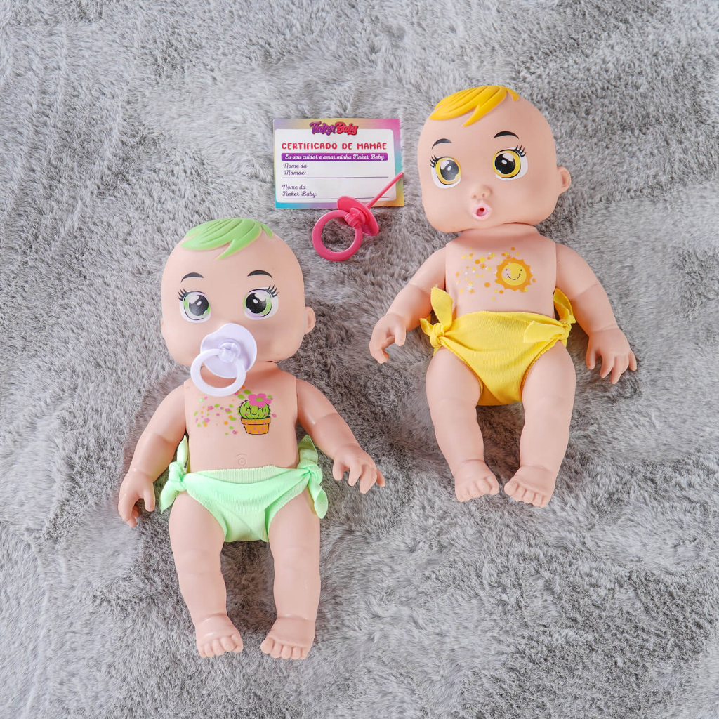 Boneca Tinker Baby Com Chupeta