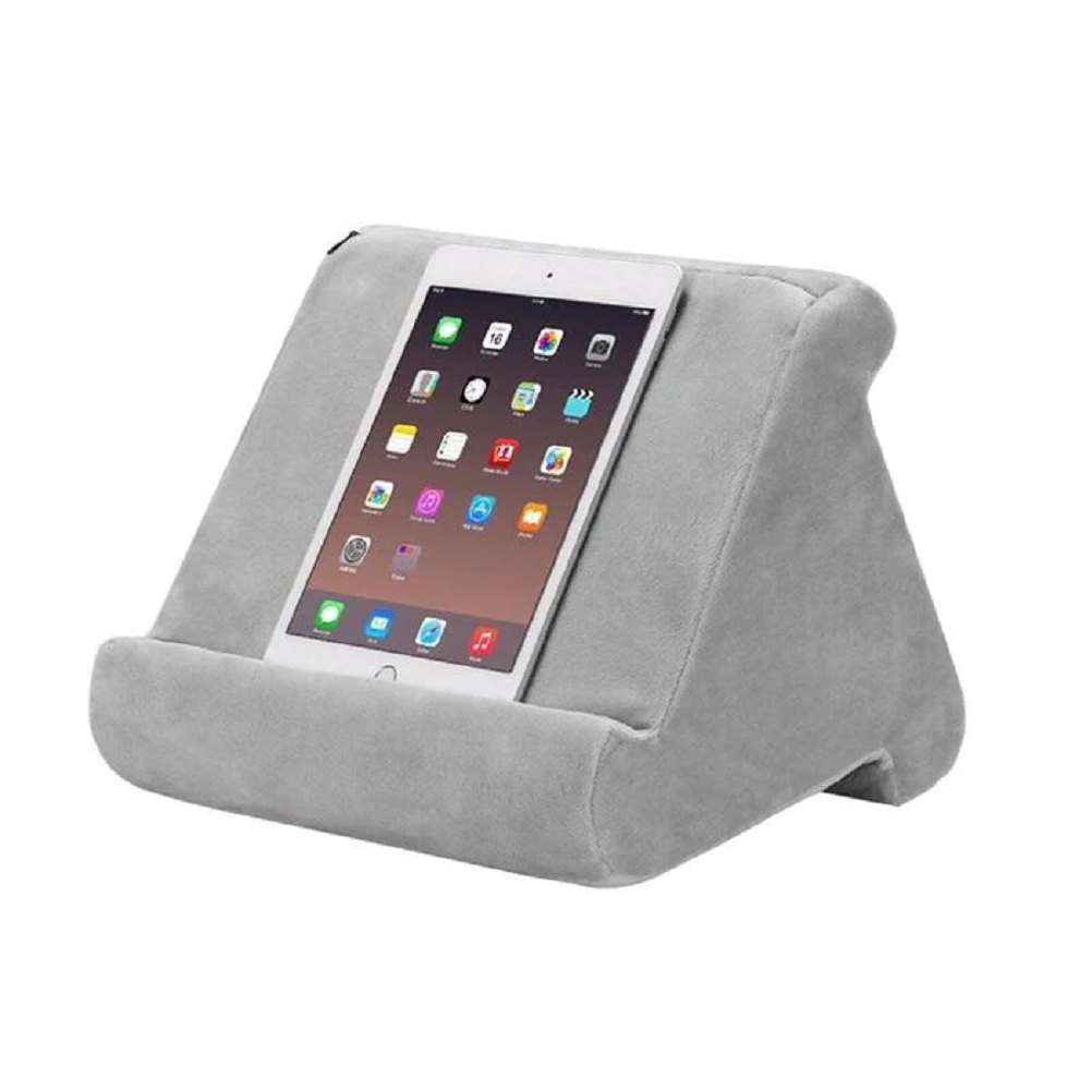 Suporte Para Tablet Celular Leitura iPad Almofada Cinza