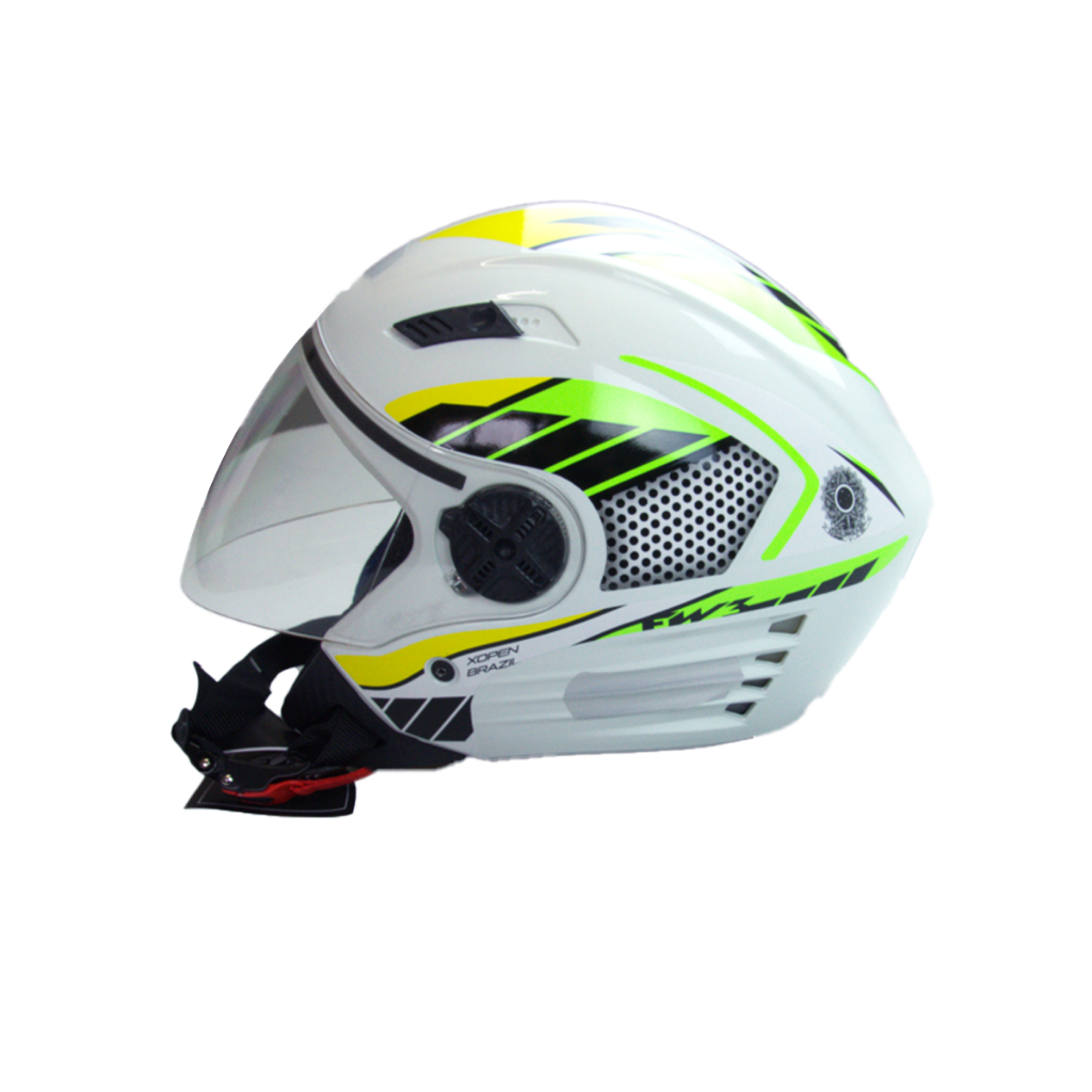Capacete Fw3 Para Moto X Open Branco Brasil Tamanho 60 em Oferta na Shopee