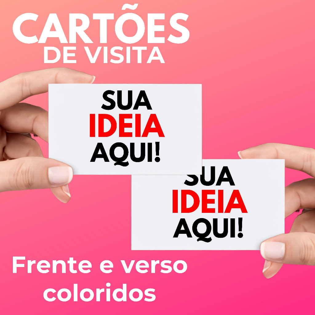 Cartão de Visita - Cartões em 300g Verniz total, Verniz localizado, Hotstamping, Holográfico em Oferta na Shopee