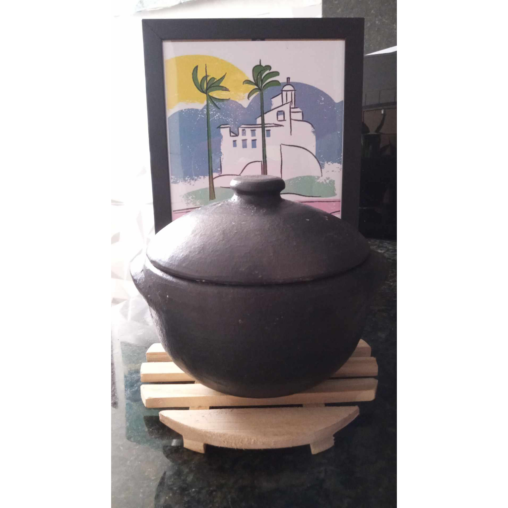 50% OFF - Panela de Barro Individual + Colher de Pau