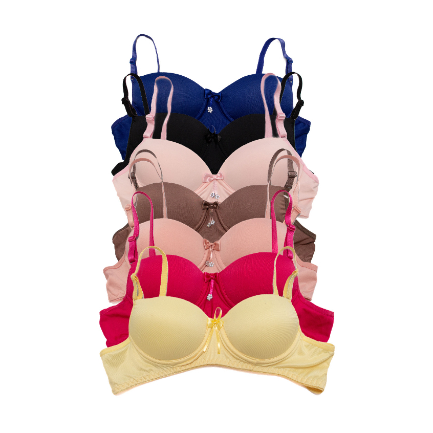 Kit 5 Sutiã  Infantil Menina Moça De Bojo Juvenil Liso  Microfibra em Oferta na Shopee