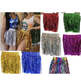 Saia Fitilho Carnaval Franja Metalizada Tamanho Único 40cm Cores Colorido Festa Fantasia