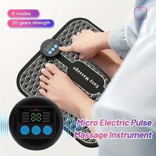 Alivie a dor nos pés e melhore a circulação com esta almofada elétrica portátil e durável para massagem nos pés EMS!