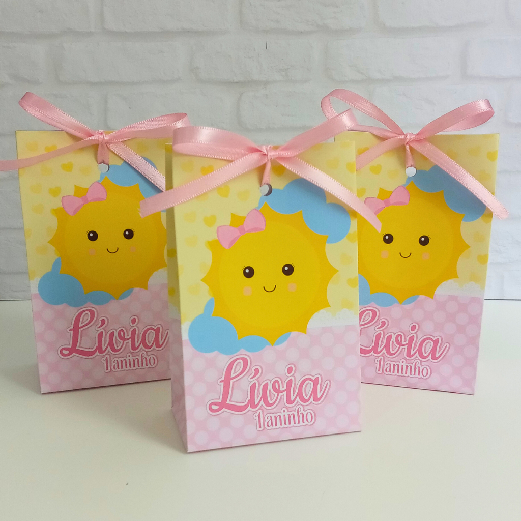 Sacolinhas  Surpresa Pequeno Raio De Sol Pequena |Aniversário | Festa Infantil | Lembrancinhas em Oferta na Shopee