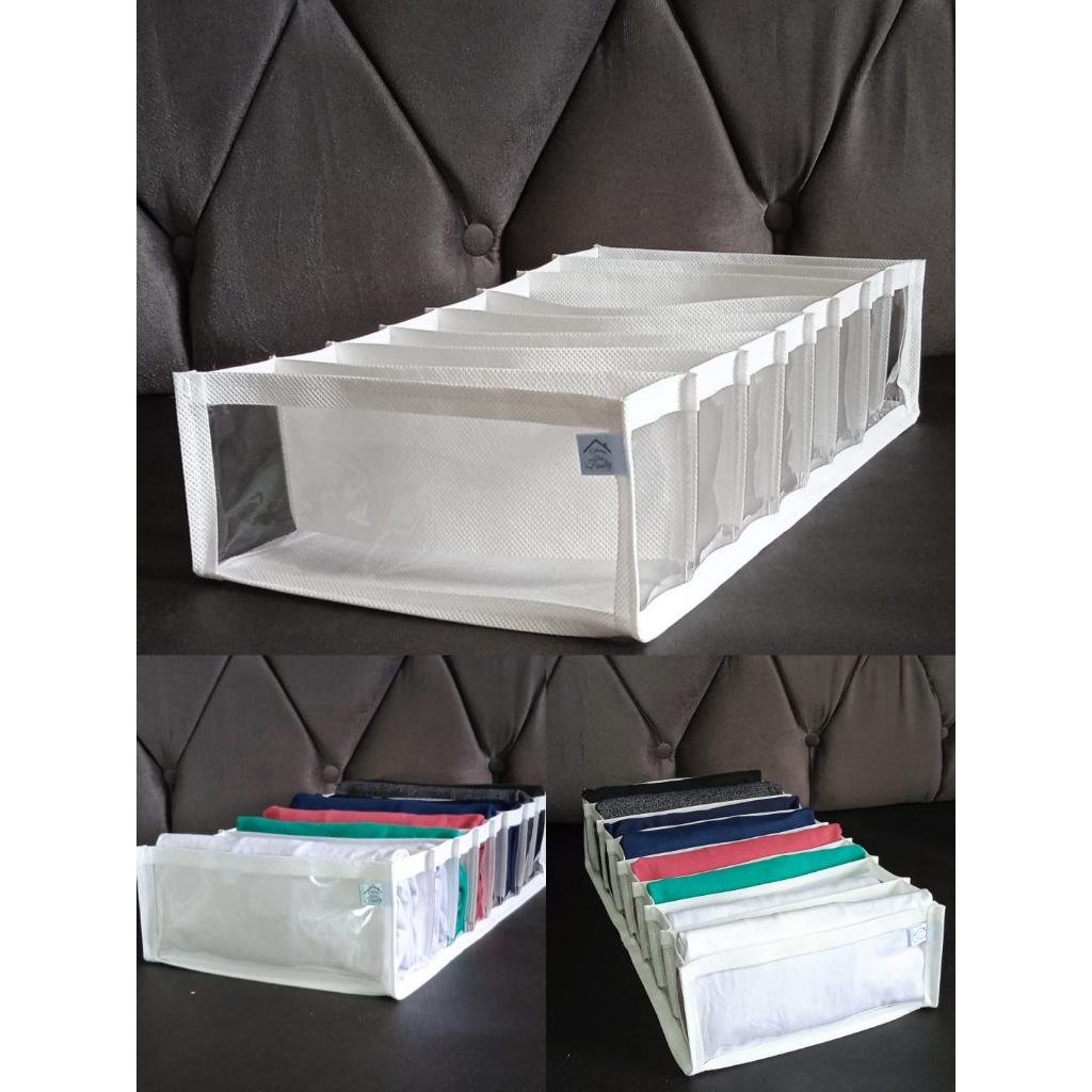 Colmeias organizadoras de roupa em plástico cristal PVC e TNT organizadores de gavetas, organizadores de closet, organizadores de guarda-roupas, organizadores de gavetas, organizadores de prateleiras, organizadores de armário, organizadores de cintos