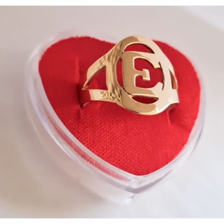 Anel de moeda antiga Letra E 0023 em Oferta na Shopee