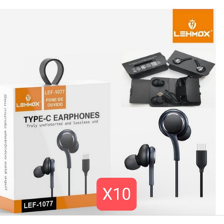 kit 10 Fone de Ouvido Tipo C com Microfone LEF-1077 - Lehmox/fn-a61 agold/el-1413 em Oferta na Shopee