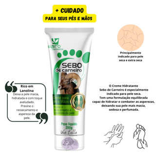 Sebo de Carneiro Creme Hidratante 200g - Hábito Cosméticos